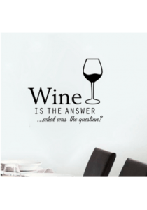 Wine is the answer-wallsticker