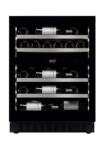 mQuvée WineCave Exclusive 60D Fullglass Black Push/Pull, vinkøleskab til indbygning