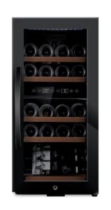 mQuvée WineExpert 24 Fullglass Black, fritstående vinkøleskab