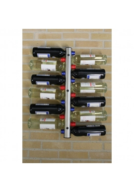 Væghængt vinholder til 12 flasker
