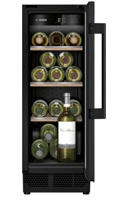 Bosch KUW20VHF sort vinopbevaringsskab til indbygning - 21 flasker - 82 cm