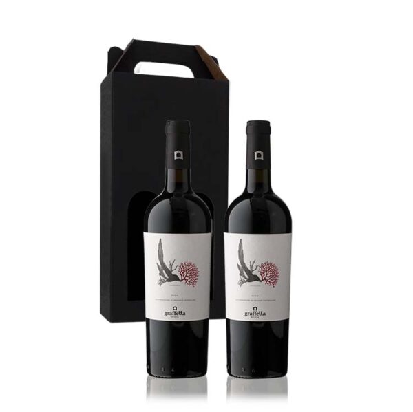 Vingave rødvin, Graffetta Syrah, 2 flasker i gaveæske