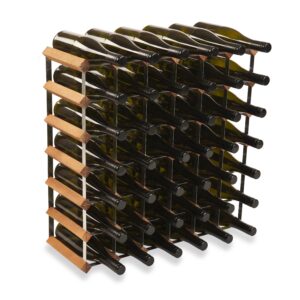 Vino Vita vinreol - Mørkbejdset fyrretræ - 42 flasker