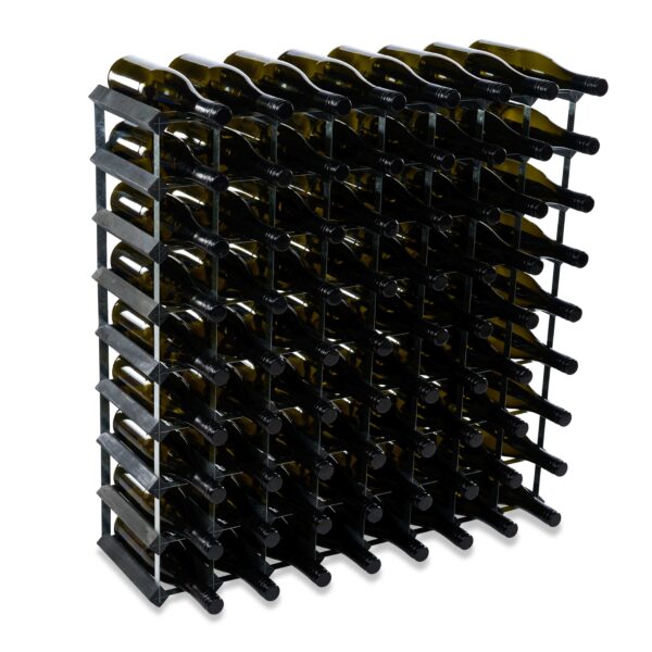 Vino Vita vinreol - Sort lakeret fyrretræ - 72 flasker