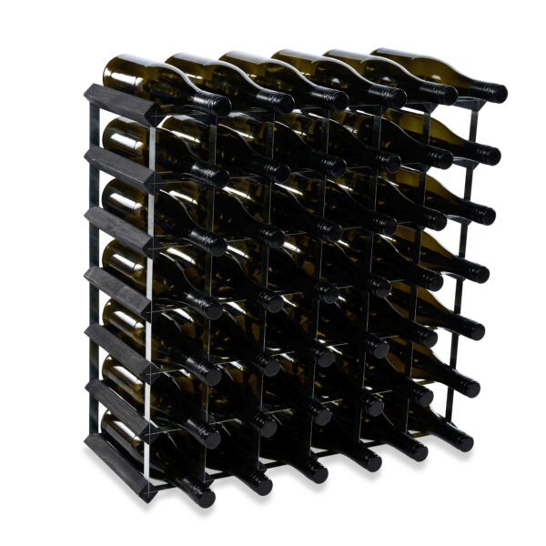 Vino Vita vinreol - sort lakeret fyrretræ - 42 flasker