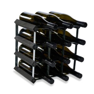 Vino Vita vinreol - sortlakeret fyrretræ - 12 flasker