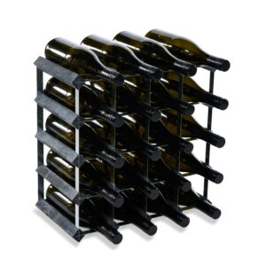 Vino Vita vinreol - sortlakeret fyrretræ - 20 flasker