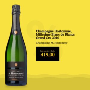 Champagne Hostomme, Millesime Blanc de Blancs Grand Cru 2010