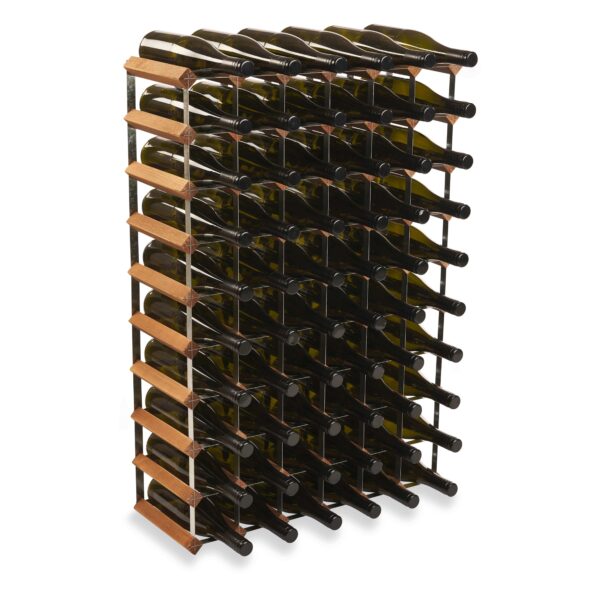 Vino Vita vinreol - Mørkbejdset fyrretræ - 60 flasker