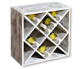 Vinreol til 20 flasker - Vintage hvid